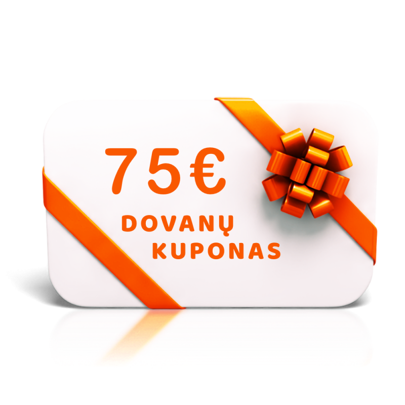 75 eurų vertės dovanų kuponas